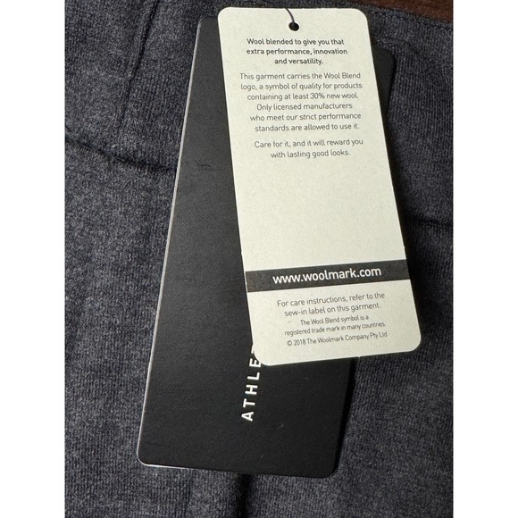 APL Athletic Propulsion Labs The Perfect Wool Trousers Charcoal Mens Large NWT - Picture 9 of 15